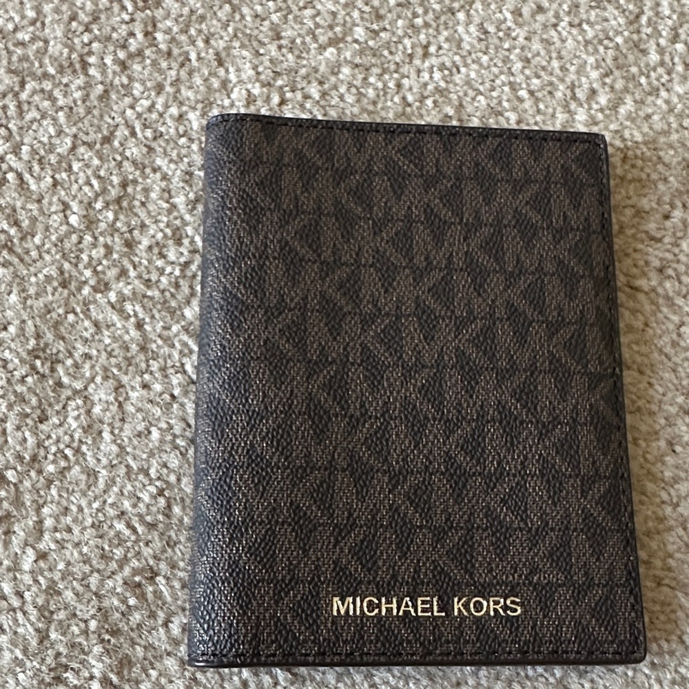 Michael Kors Dark Brown Monogram Card Holder